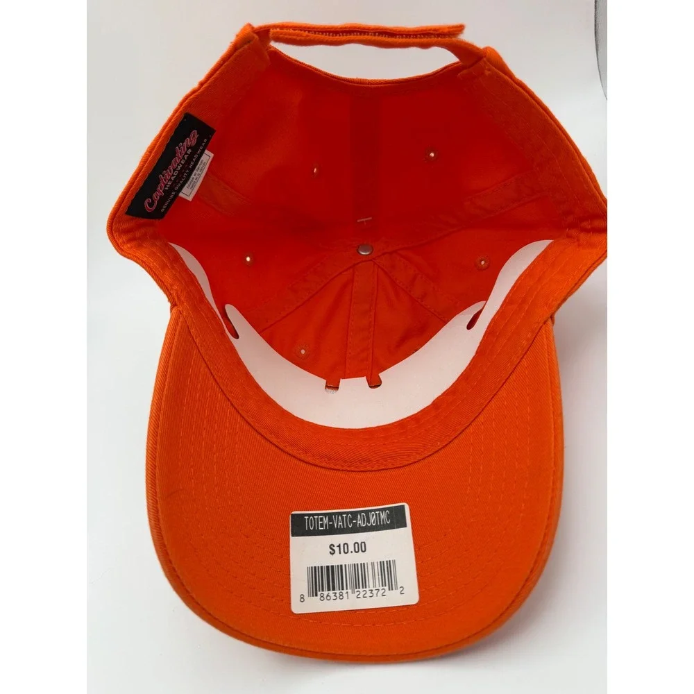 Virginia Tech Hokies Hat Captivating Headwear Orange Adjustable‎ Cap VT Logo NEW